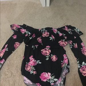 Off the shoulder body suit